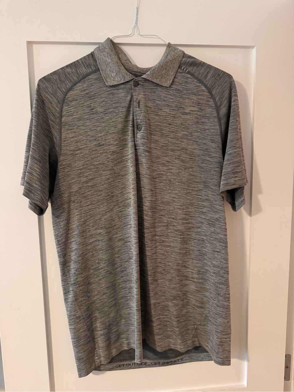 lululemon athletica Grey Heather Men's Polo - Performance Knit